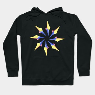 Yellow and blue Star Hoodie